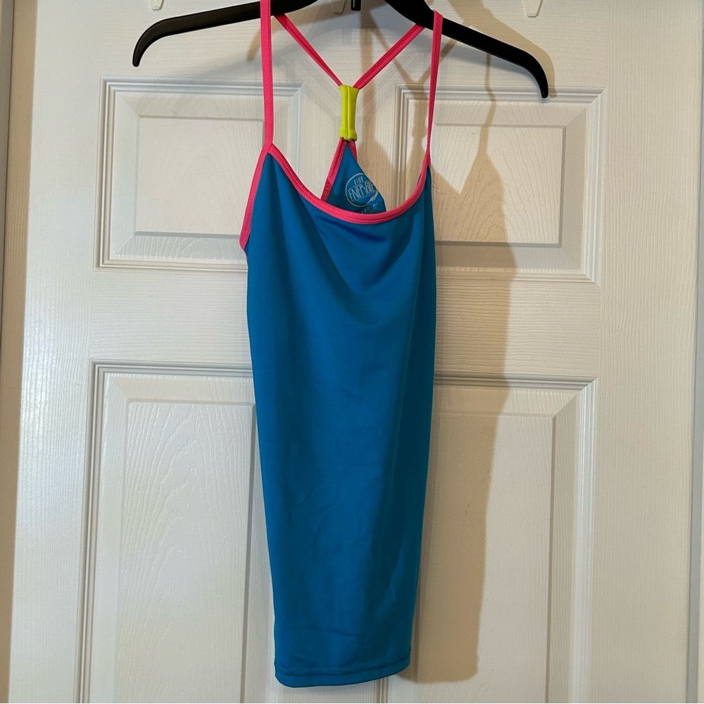 High Energie Blue and Pink Athletic Tank Top Size M
